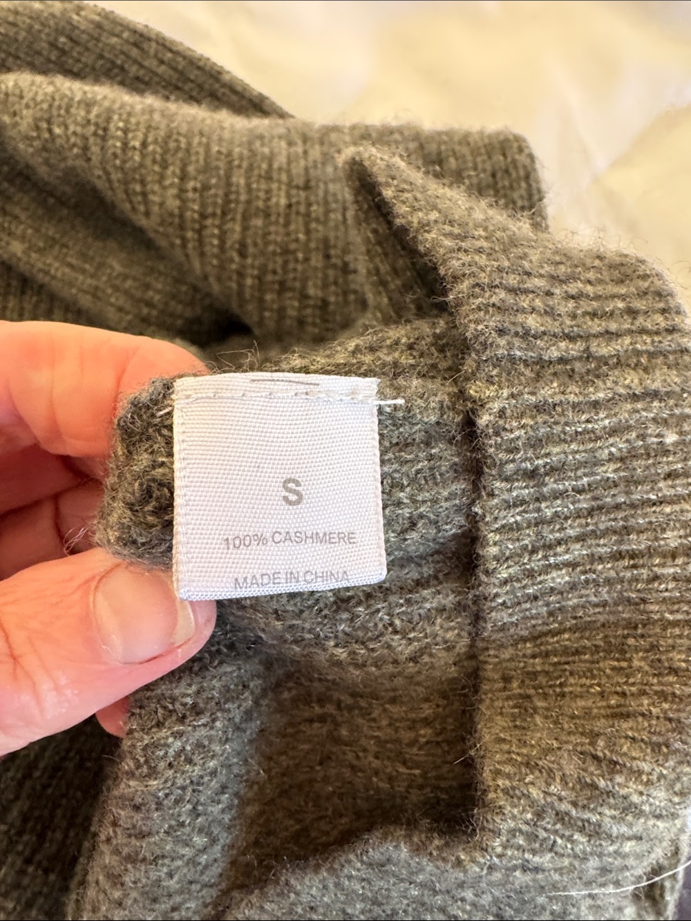 Gray Ribbed V-Neck Button Cardigan - Picture 2 of 4